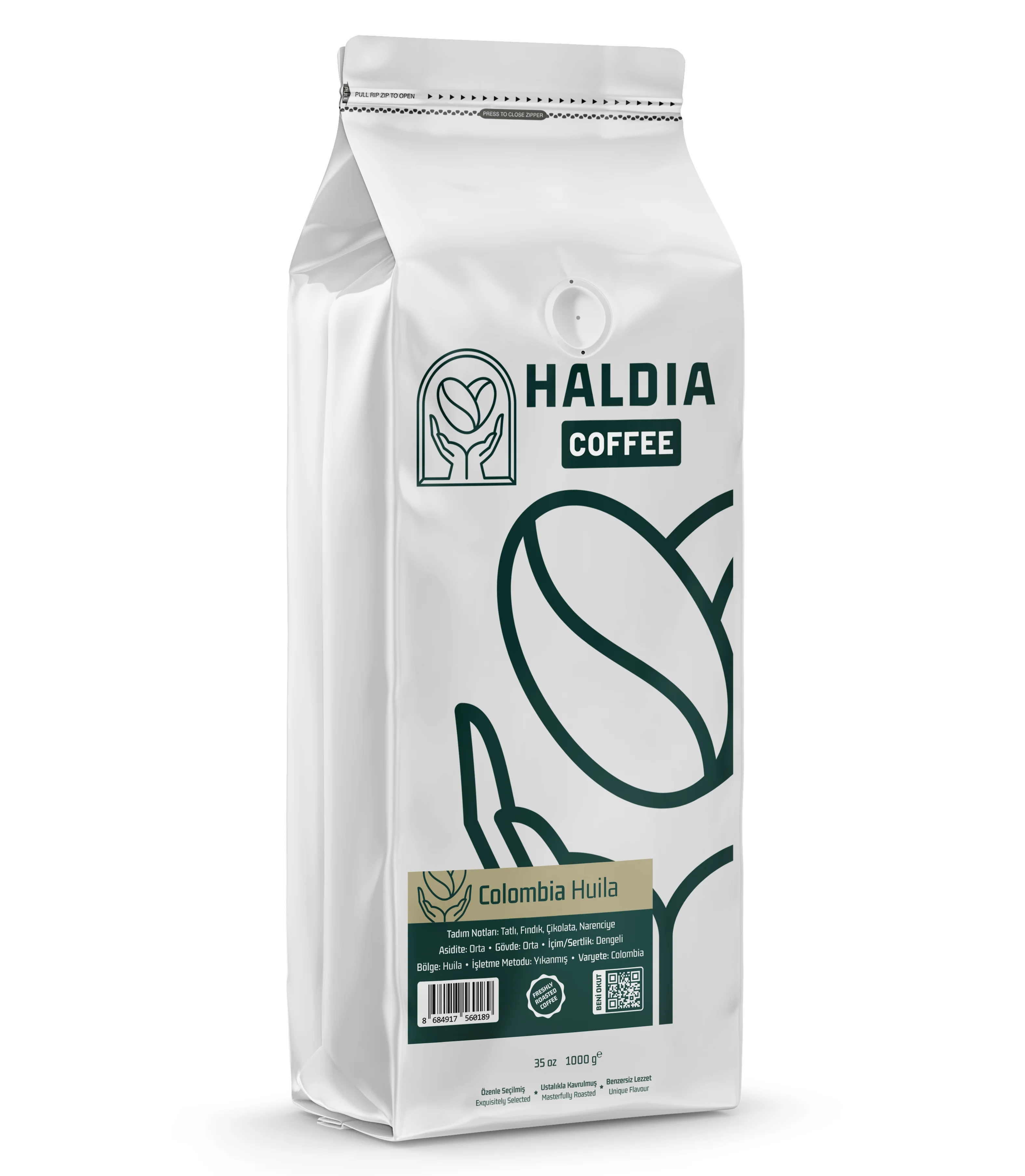 Haldia Colombia Huila Yöresel Kahve 1000 gr. 
