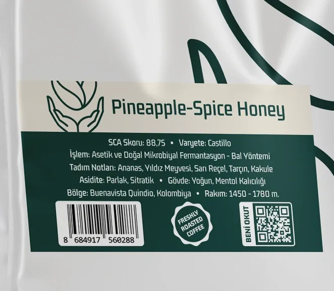 Haldia Pineapple Spice Honey Nitelikli Kahve 250gr.
