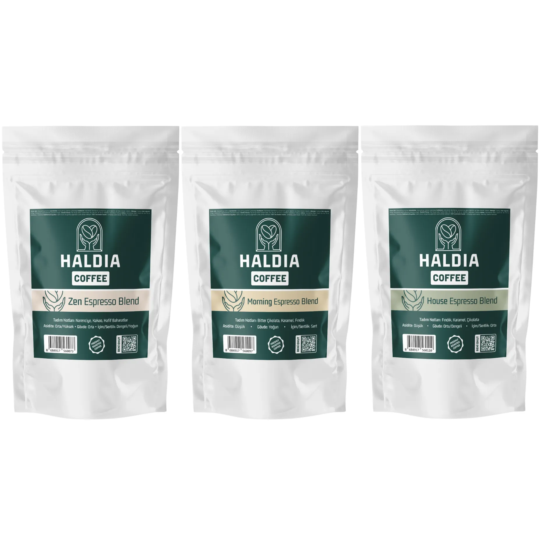 Haldia 3x100gr Espresso Blend Tadım Seti