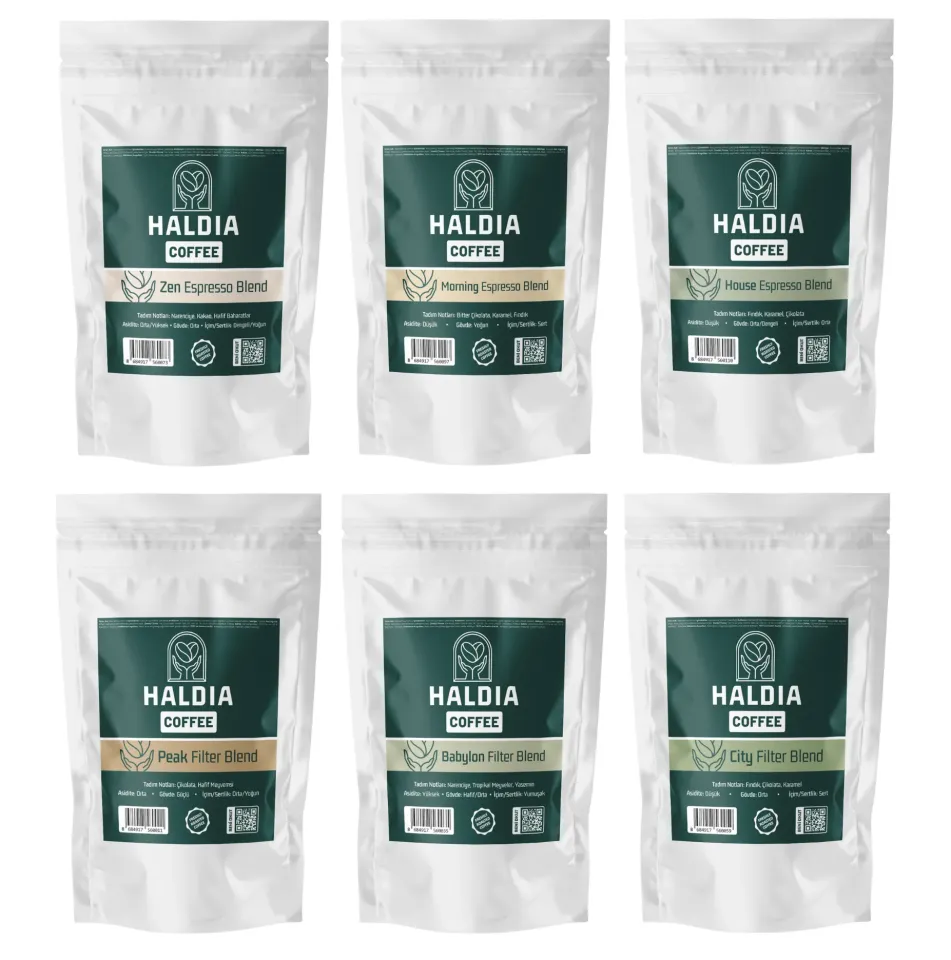 Haldia 6x100gr Espresso ve Filtre Kahve Blend Tadım Seti