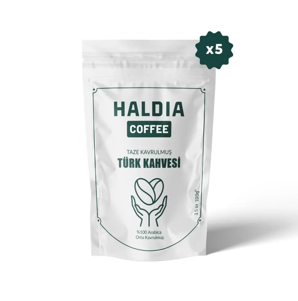Haldia 5x100gr Taze Kavrulmuş Türk Kahvesi Fırsat Paketi